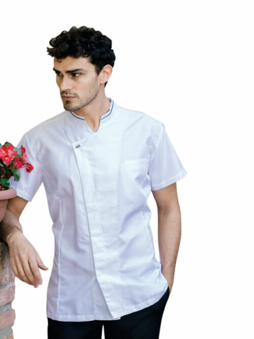 Σακάκι σεφ Apollo της Giblor’s λευκό