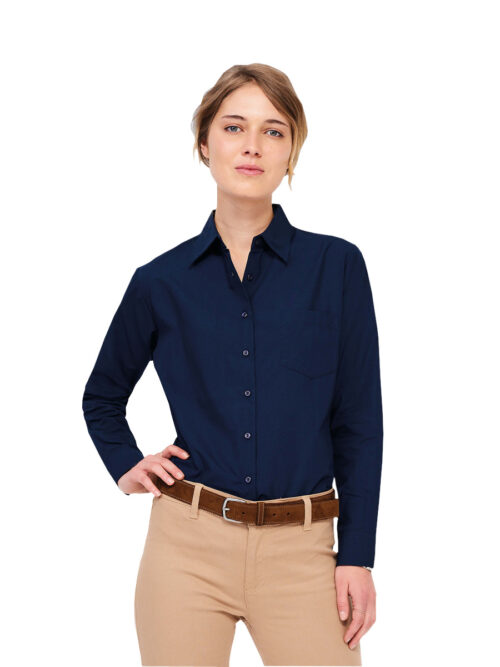 Πουκάμισο γυναικείο Executive από τη Sol's σκούρο μπλέ