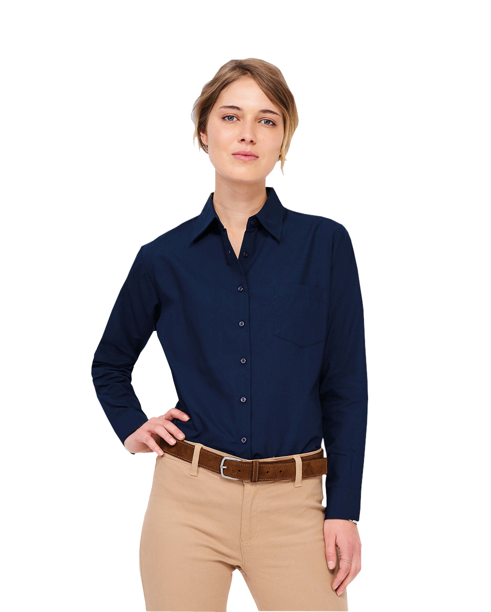 Executive Dark Blue Προϊόν Πουκάμισο Γυναικείο Executive - Sol'S Πουκάμισο γυναικείο Executive από τη Sol's σκούρο μπλέ