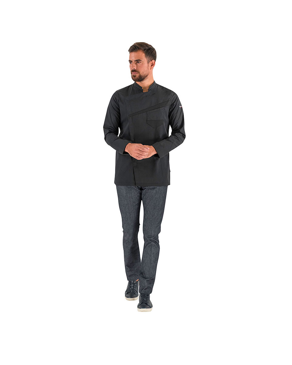 Lemongrass Black Προϊόν Σακάκι Σεφ Lemongrass – Lafont Ασύμμετρο σακάκι σεφ Lemongrass της Lafont με μακριά μανίκια μαύρο