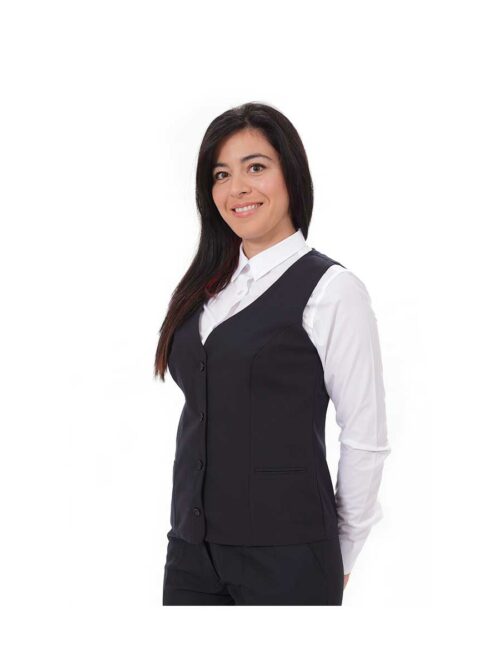 κομψό γυναικείο γιλέκο Emma της Uniform μαύρο